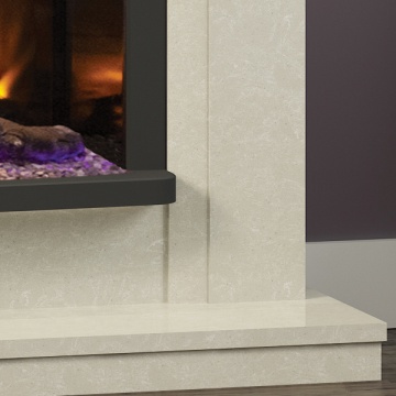 Elgin & Hall Pryzm Alesso 48'' Marble Electric Fireplace Suite